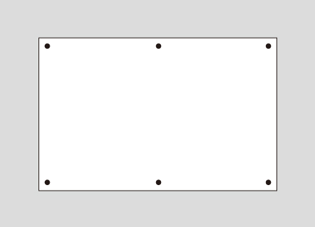 プレート看板の加工オプション：穴あけ